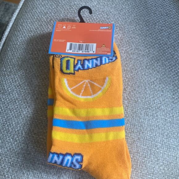 Sunny D Orange Drink Novelty Crew Socks - Picture 4 of 6